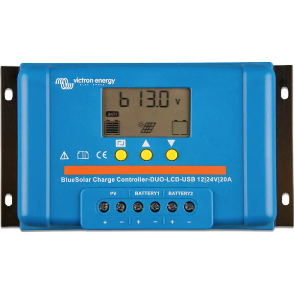 Victron Energy BlueSolar PWM DUO -LCD&USB 12/24-20 Ρυθμιστής Φόρτισης 20A