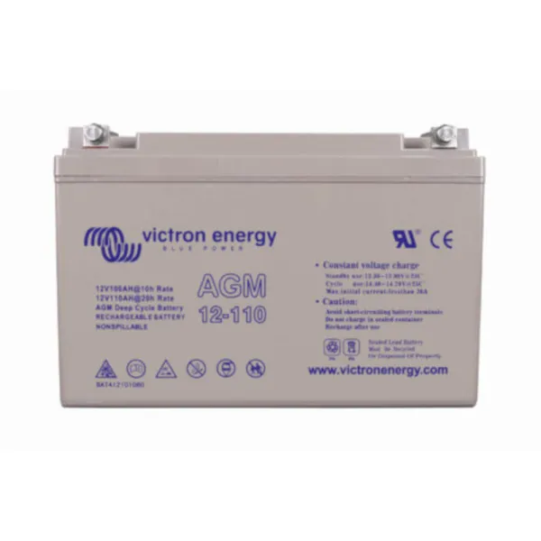 Victron Energy Μπαταρία Φωτοβολταϊκών AGM Κλειστού Τύπου Βαθειάς Εκφόρτισης 12V 110Ah (BAT412101085)