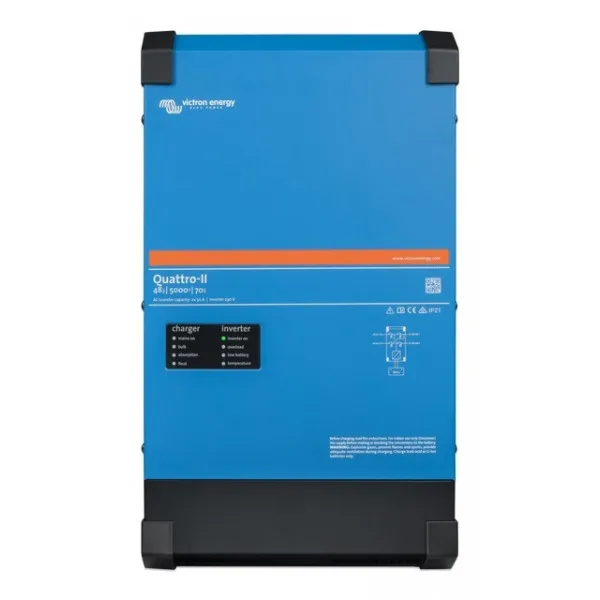 Victron Energy Quattro II 48/5000/70-50/50 Inverter Καθαρού Ημιτόνου 5000W 48V