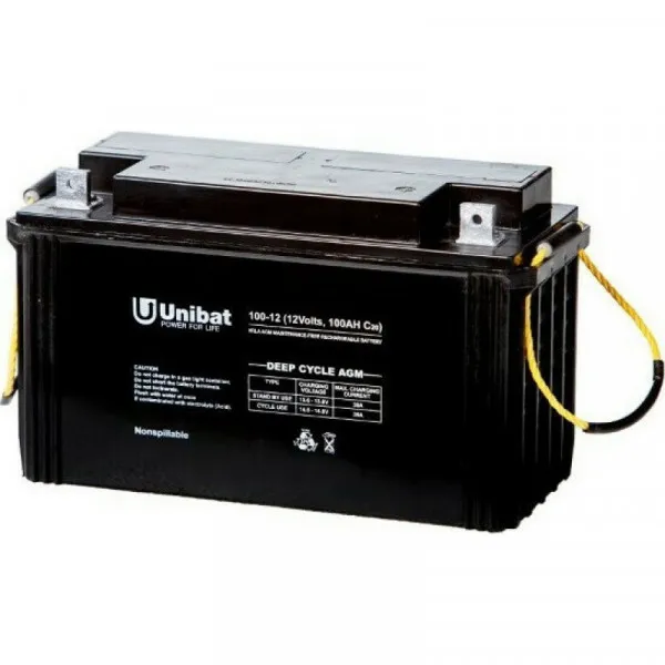 Unibat Μπαταρία Φωτοβολταϊκών AGM Κλειστού Τύπου 12V 120Ah C20